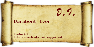 Darabont Ivor névjegykártya